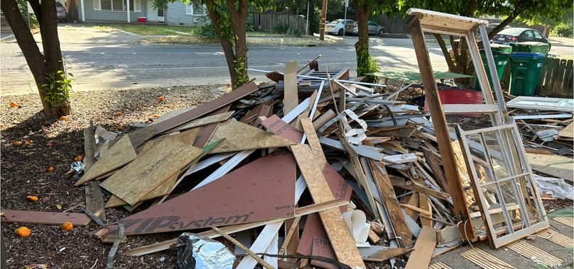 Before: Construction Debris Removal in Cohasset